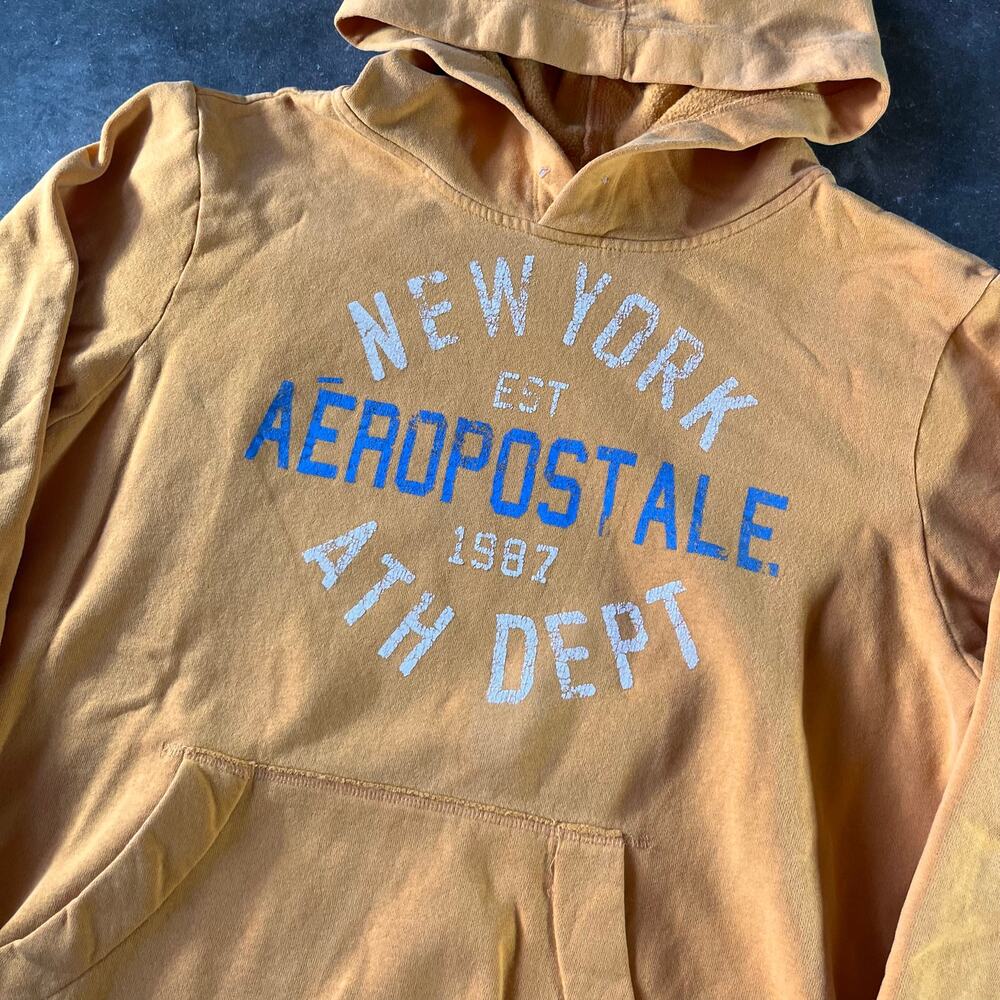 vintage Y2K aeropostale new york yellow/white comfy hoodie mens XL